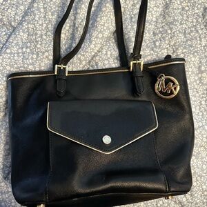 Michael Kors Black and Gold Tote